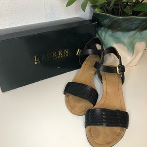 Lauren Ralph Lauren Black Latrice Sandal size 6.5